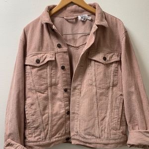 Princess Polly Pink Corduroy Oversized Jacket 0